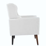 ZUN Modern Chair,Teddy Fabric Living Room Comfy Reading Chair,Mid Century Chair, Lounge Arm 44099514