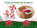 Lollipop Lighthouse Snowman Inflatable 6.3ft, 190D Polyester Christmas Yard Decor with Flashing 63320698