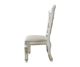 Vendome Synthetic Leather & Antique Pearl Finish Side Chair B2726P288759