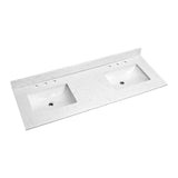 60"x 22" bathroom stone vanity top engineered color undermount ceramic sink and 3 faucet hole W1059P232304