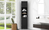 ZUN Multi-Functional Corner Cabinet Tall Bathroom Storage Cabinet with Two Doors and Adjustable Shelves, WF530911AAB