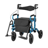 New 2-in-1 Foldable Rollator Walker with 9 Inch Pneumatic Tires 84587751