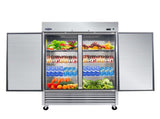 ORIKOOL 54" Commercial Refrigerator 49 Cu.ft with 2 Solid Door Reach-In Refrigerators Stainless W2095126111