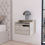 ZUN Light Gray Dual-Shelf Display Nightstand B062P175142