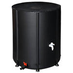 ZUN 132 Gallon Folding Rain Barrel Water Collector Black 97678622