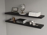 Greer Floating Shelf in Melamine x2, Black B128P245003