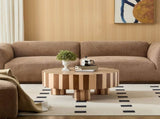 Round Wood Coffee Table, Natural Finish For Living Room W2085P384774