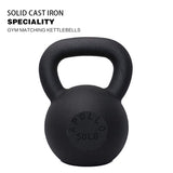 ZUN 50LBS Solid Cast Iron Kettlebells Ideal for Strength Training, Building Muscles 53154836