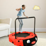 ZUN XTP003 Assembled children's trampoline happy expression outdoor indoor dual-use ladybug black W171194394