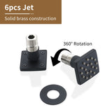 3 Functions 12 Inch Ceiling Mounted Thermostatic Shower System in Matte Black T3609P352710