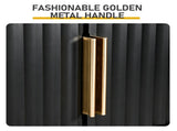 2-Door 3-Tier Slatted-Front Bathroom Wall Cabinet Melamine-Faced MDF 22.8*8*24.5in Black 32886927