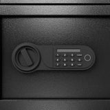 Steel Security Safe and Lock Box with Electronic Keypad - Secure Cash, Jewelry, ID Documents, Black, W396P278373