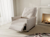 Chenille Fabric Recliner Chair for Adults - Manual Push Back Reclining Sofa with Sturdy Metal Frame, W3568P431428