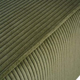 ISABELLA Square Ottoman, Olive Green, Corduroy N757P180768V
