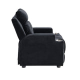 ZUN Kids Chair, Kids Upholstered Couch with Two Cup Holder, Footrest, Backrest, Toddlers Velvet W2297P155393