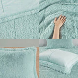 Full/Queen Shaggy Long Fur Comforter Mini Set B03595950