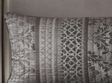 6-Piece Full/Queen 6 Piece Jacquard Quilt Set with Throw Pillows,Grey B035P408226