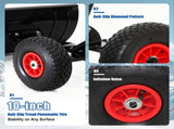 30" Heavy Duty Snow Shovel with Wheels, Garvee Adjustable Angle Height Ergonomic Handle, Sidewalk 36510011
