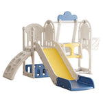 ZUN Toddler Slide, Kids Slide for Toddlers Age 1-4, 5 in 1 Baby Slide Outdoor Indoor Playground with W509P227263