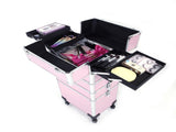 4 in 1 Aluminum Cosmetic Makeup Case Tattoo Box Pink 34306732