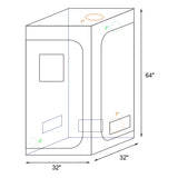 LY-80*80*160cm Home Use Dismountable Hydroponic Plant Growing Tent with Window Green & Black 45318699