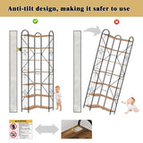 7 Shelf Bookcase, Modern High Bookcase, Thickened iron frame and thickened laminate composition, 39464465