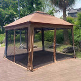 Outdoor 11x 11Ft Pop Up Gazebo Canopy With Removable Zipper Netting,2-Tier Soft Top Event 96640784