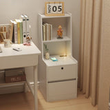 Nightstand with Charging Station, Smart Nightstand with Night Light, Modern Night Stand with W1321120064