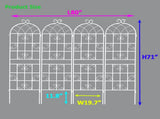 4 Pack Metal Garden Trellis 71" x 19.7" Rustproof Trellis for Climbing Plants Outdoor Flower Support W1586P147434