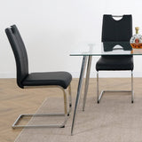 Modern Dining Chairs with Faux Leather Padded Seat Dining Living Room Chairs Upholstered Chair with W210127279