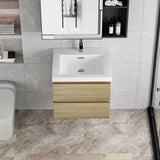 30" Floating Bathroom Vanity with Sink, Modern Wall-Mounted Bathroom Storage Vanity Cabinet with W1573P152696