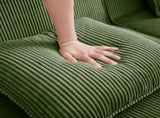 Martha Armless Sofa W/Pillow Corduroy -Green W3041P353177