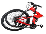 CamPingSurvivals 26in Land Rover Shimano TX30 High Carbon Steel 100kg 21 Speed Red Black Mountain 96171429