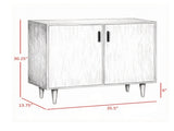 Natural Wood Sideboard Buffet Cabinet with Double Doors Adjustable Shelves And Wood Legs for Kitchen 52448874