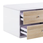 ZUN White High Gloss 4-Drawer Coffee Table B062P209128