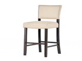 Barstools With rivet decoration set of 2 , wood Frame,fabric Sponge cushion and Upholstered N780P366607B