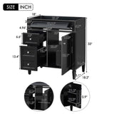 30'' Bathroom Vanity without Top Sink, Modern Bathroom Storage Cabinet with 2s and a Tip-out N710P236988B