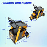 Multi-function welder trolley, MIG TIG ARC plasma cutter storage tank with 2 safety chains, portable W227P220276