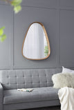 30"x38" Irrgeular Mirror with Wood Frame, Wall Mirror for Living Room Bathroom Entryway W2078126451