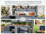 (With Assembly Video) Farmhouse Patio Potting Bench, 44.6''x19.5'' Large Freestanding Garden N717P404331E