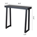 35.8 Inch Solid Wood Console Table for Entryway, Sofa Table Narrow Entryway Table for Hallway, 92527578