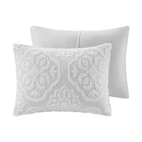 King/Cal King 3 Piece Tufted Woven Medallion Comforter Set B035128858