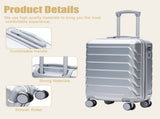 20 Inch ABS Hard Shell Carry On Luggage, Upgraded Crack-Resistant Iron Telescopic Handle, Built-in W2787P535345