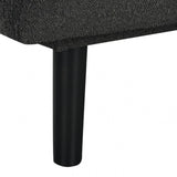 Dark Gray Futon Sofa Biscuit Tufting Seat Back 1pc Sofa Adjustable Headrest Converts to Chaise Couch B2741P314816