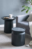 D14x16" Black Wooden Cylinder Side Table W2078P291442