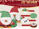 Set of 2 Lighted Gnome and Candy Cane Christmas Decorations, Pre-lit 2D Holiday Decor with 80 Warm 54892620