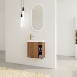 ZUN 20'' Floating Wall-Mounted Bathroom Vanity with White Resin Sink & Soft-Close Cabinet Door W999P143199