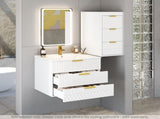 Wall Mounted Floating Cabinet, 12inch Side Cabinet with Drawers, Mutifunctional Cabinet for N710P324099K