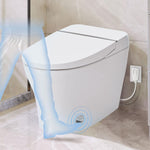 ZUN Heated Seat Smart Toilet without Bidet, Upmarket Compact Dual Flush Toilet 1/1.28 GPF, Tank less 46706017