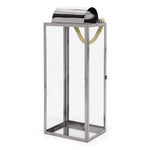 ZUN LARRY 22"H STAINLESS STEEL LANTERN 72177.00SIL